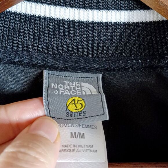 The North Face A5 Series Women M Black White Retro Track Jacket Zip Athletic Y2K - Picture 6 of 8